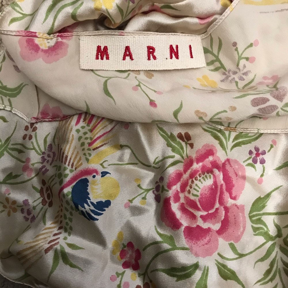 Rare Marni silk tank top blouse. Tie back